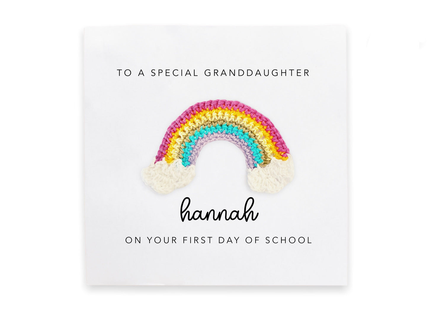 Personalised Granddaughter School Card, First Day Of School, School & Nursery Good Luck Card, Starting School Granddaughter First Day