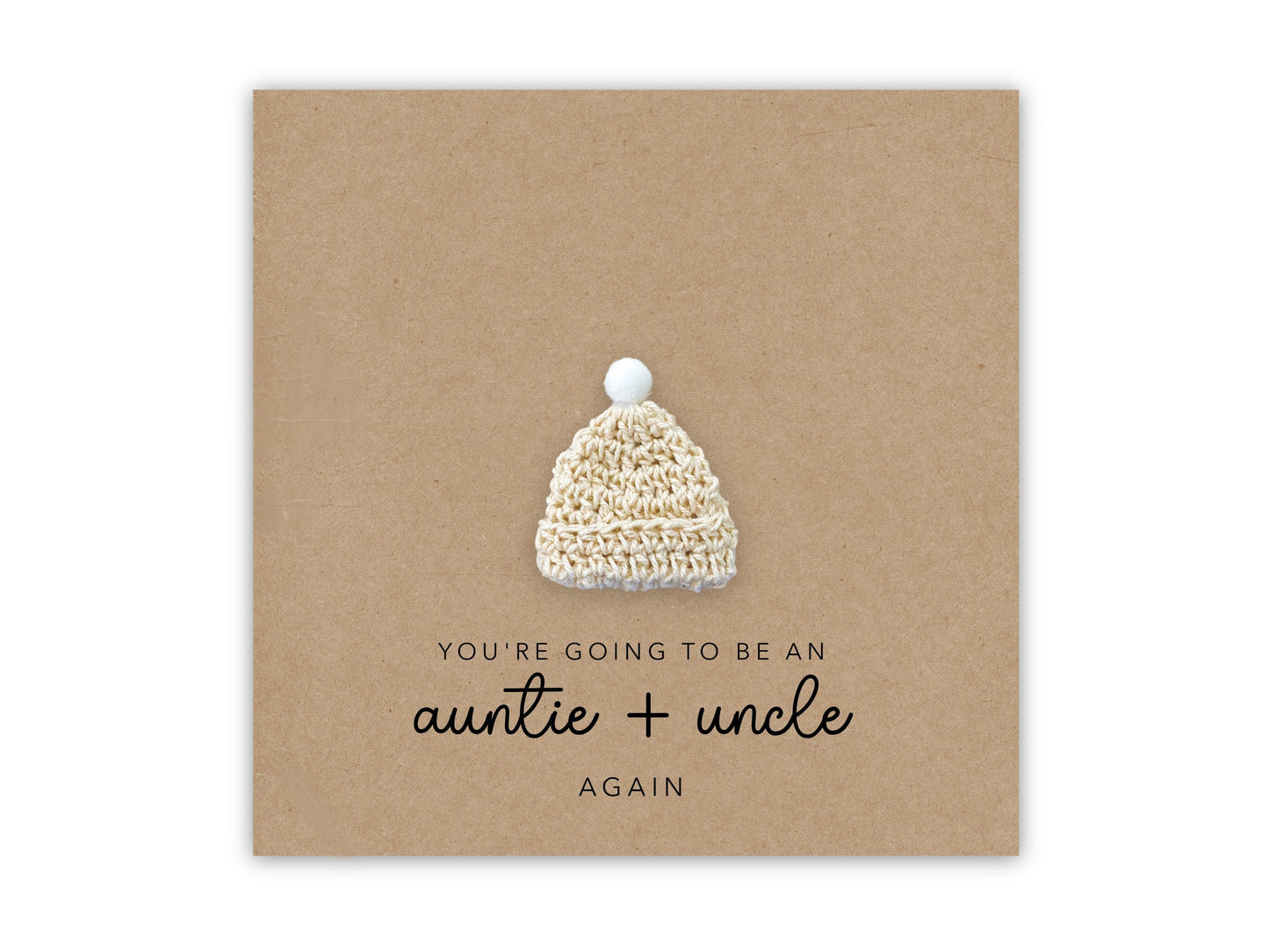 Pregnancy Announcement Card, Baby Announcement Card, Surprise Baby Reveal, New Auntie Uncle Again Card, You're Going to be an Auntie Uncle