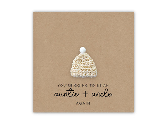 Pregnancy Announcement Card, Baby Announcement Card, Surprise Baby Reveal, New Auntie Uncle Again Card, You're Going to be an Auntie Uncle