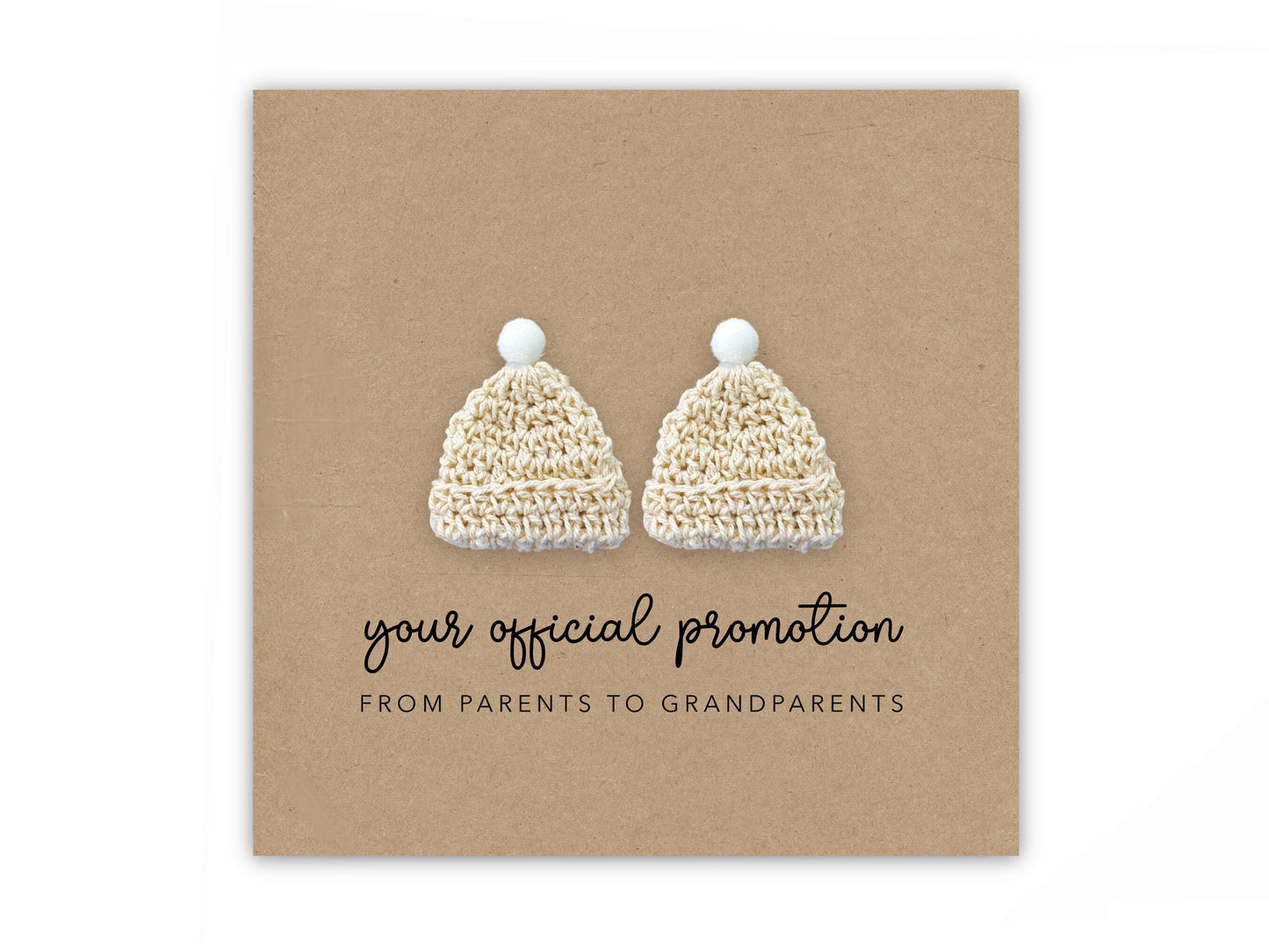 Pregnancy Announcement Card, Your Official Promotion Notice From Grandparents to Great Grandparents , Baby reveal, Expecting Baby, Twins