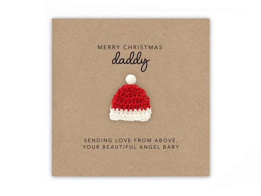 Merry Christmas Card for Daddy from Baby in Heaven, Bereaved Father/Baby Loss Card, Angel Baby, Christmas Rainbow Baby Card, From Heaven