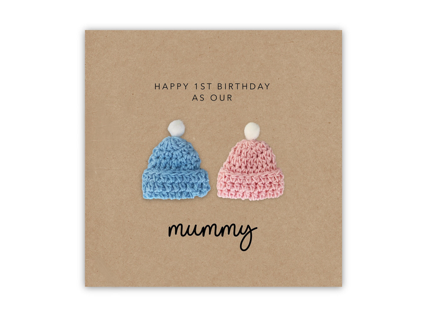 Happy 1st Birthday As Our Mummy, Keepsake Birthday Card,  Twins, From As My Mum, Birthday Card For Mummy From Baby, Birthday Card, Mum, Twin