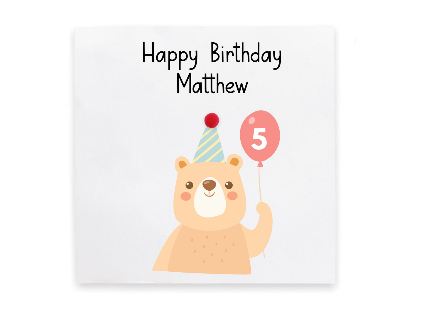 Personalised 5 Year Old Card, Boy Birthday Card, Toddler, Animal Birthday Card, Safari Birthday Card, 5th Birthday Card, Any Name, Boy Girl