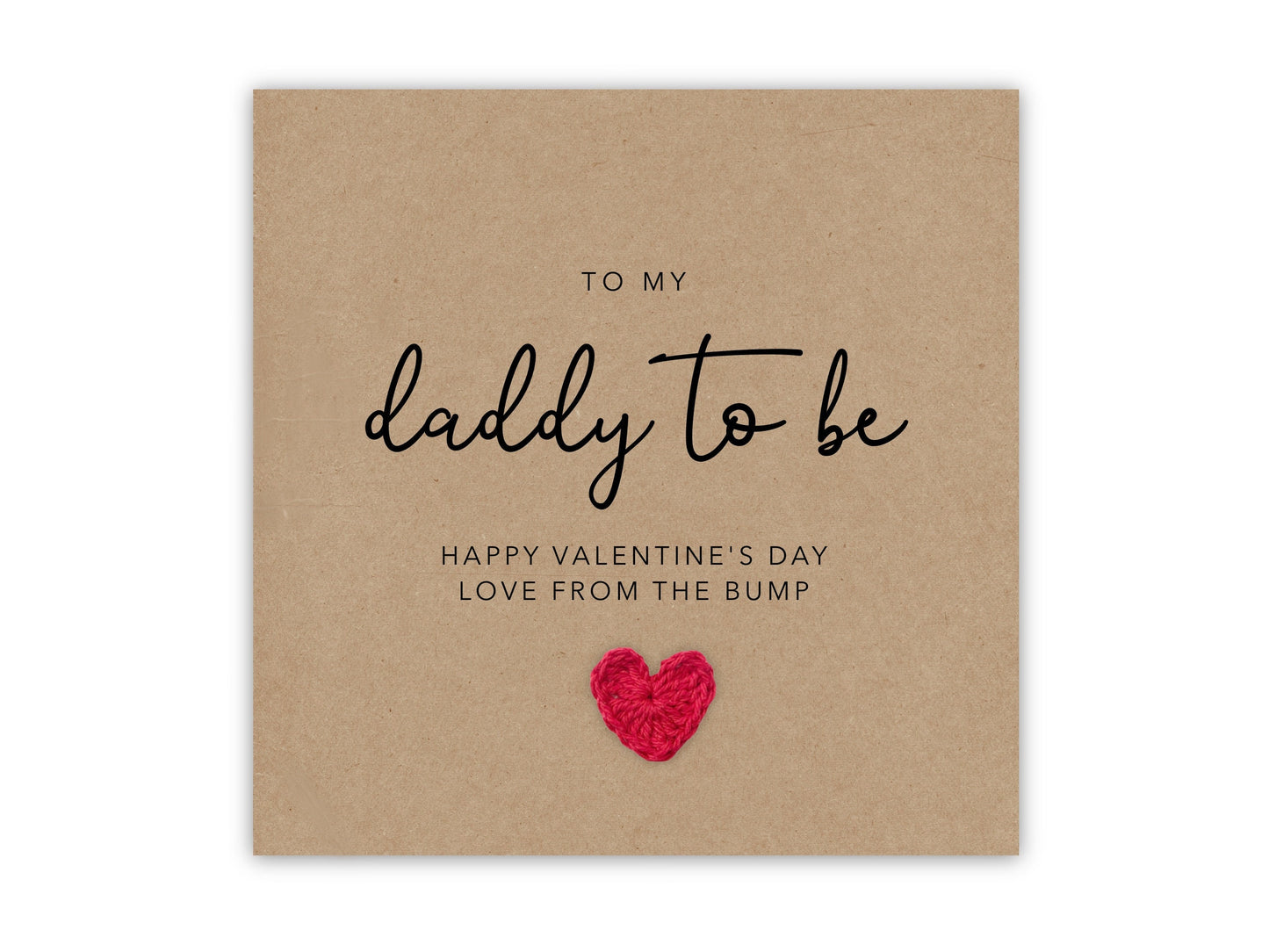 Daddy To Be Valentines Card, For My Daddy To Be, Valentines Day Card For Him, Pregnancy Valentine Card, Dad To Be Card From The Bump, Baby