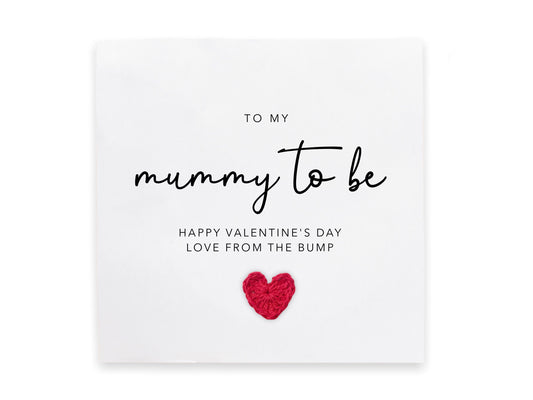 Mummy To Be Valentines Card, For My Mummy To Be, Valentines Day Card For Her, Pregnancy Valentine Card, Mum To Be Card From The Bump, Baby