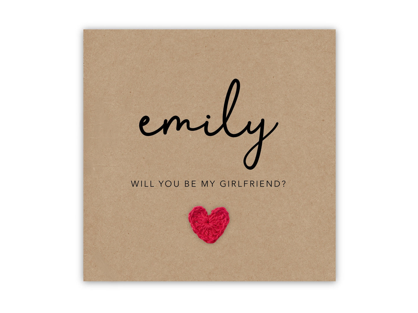 Personalised Will you be my girlfriend - Will you be my girlfriend card - To be girlfriend Card - Handmade - Send to Recipient