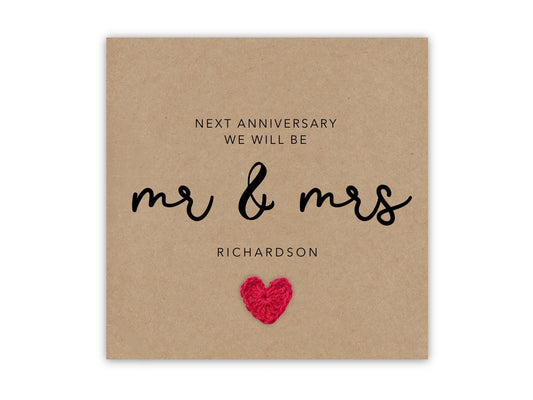 Next Anniversary We Will Be Mr and Mrs Card, Personalised Anniversary Card For My Fianc‚Äö√†√∂¬¨¬© and Fianc‚Äö√†√∂¬¨¬©e, Anniversary Card For My Partner Card