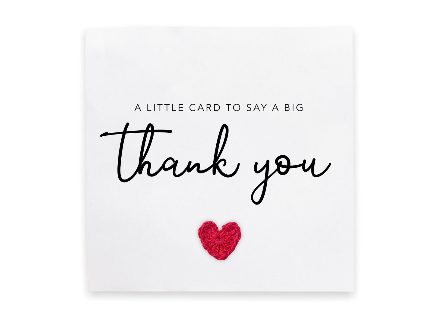 Simple Thank You Card, Little Card To Say A Big Thank You, Supportive Card For Friend, Sister, Mum, Dad, Best Friend Thank You Card