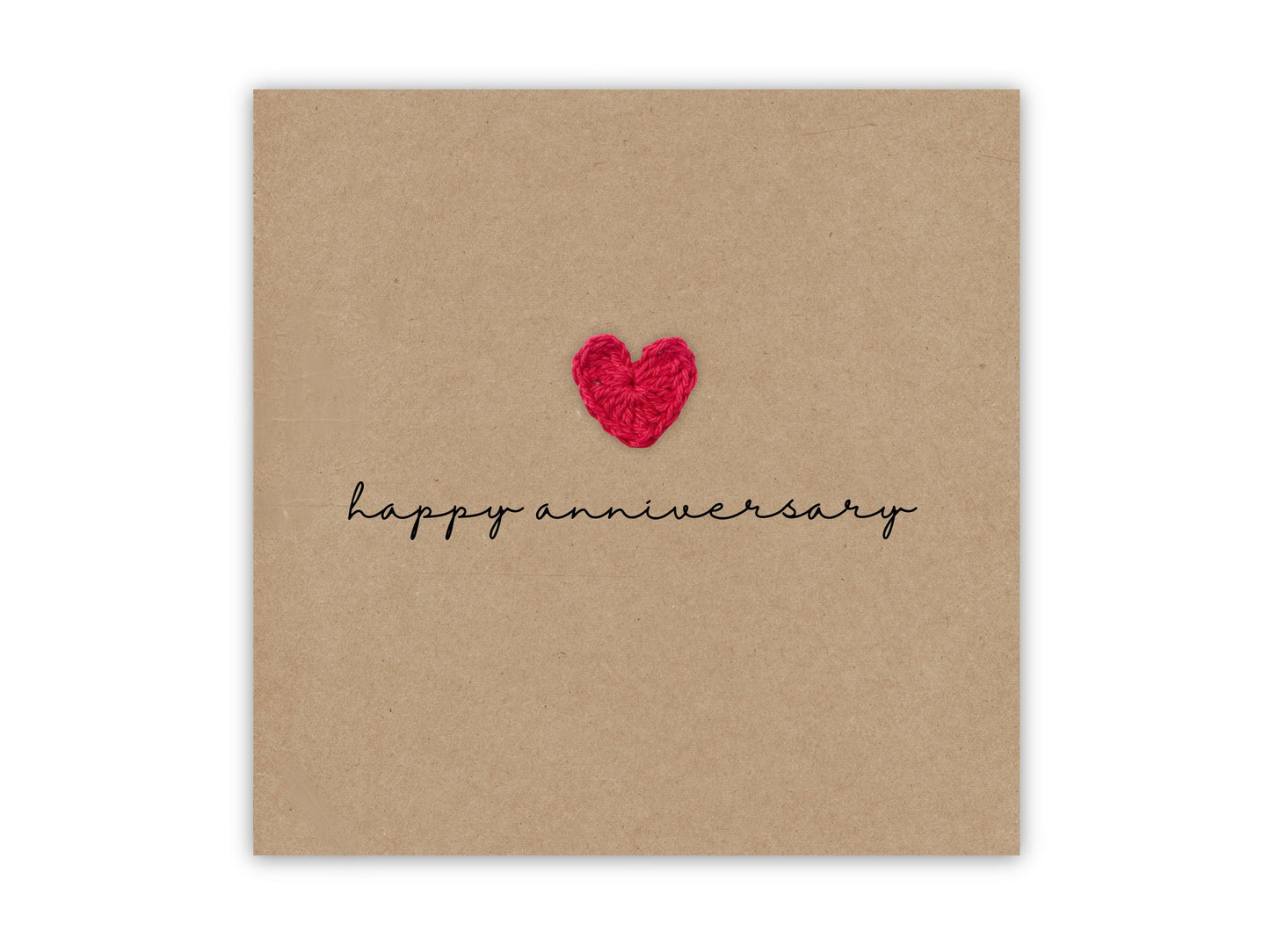 Simple Personalised Happy Anniversary Wedding Card  - Card for wife -  Card from husband - Send to recipient