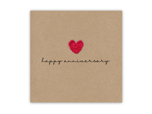 Simple Personalised Happy Anniversary Wedding Card  - Card for wife -  Card from husband - Send to recipient