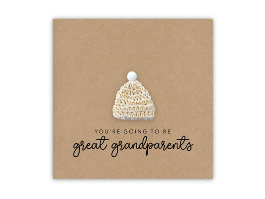You're going to be a Great Grandparents card, Pregnancy announcement Card, Great Grandad Grandma Nan to be, New Baby Pregnancy