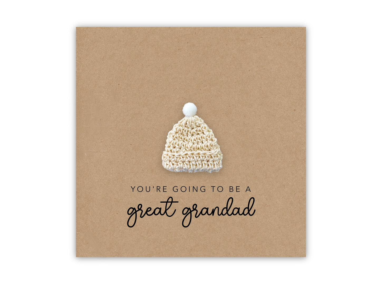 You're going to be a Great Grandad card, Pregnancy announcement Card, Great Grandad Grandma Nan to be, New Baby Pregnancy