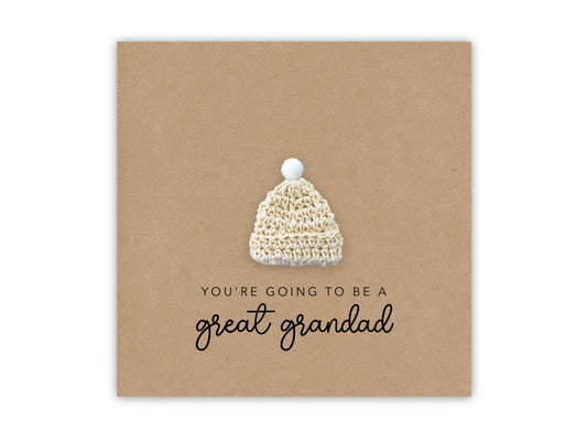 You're going to be a Great Grandad card, Pregnancy announcement Card, Great Grandad Grandma Nan to be, New Baby Pregnancy