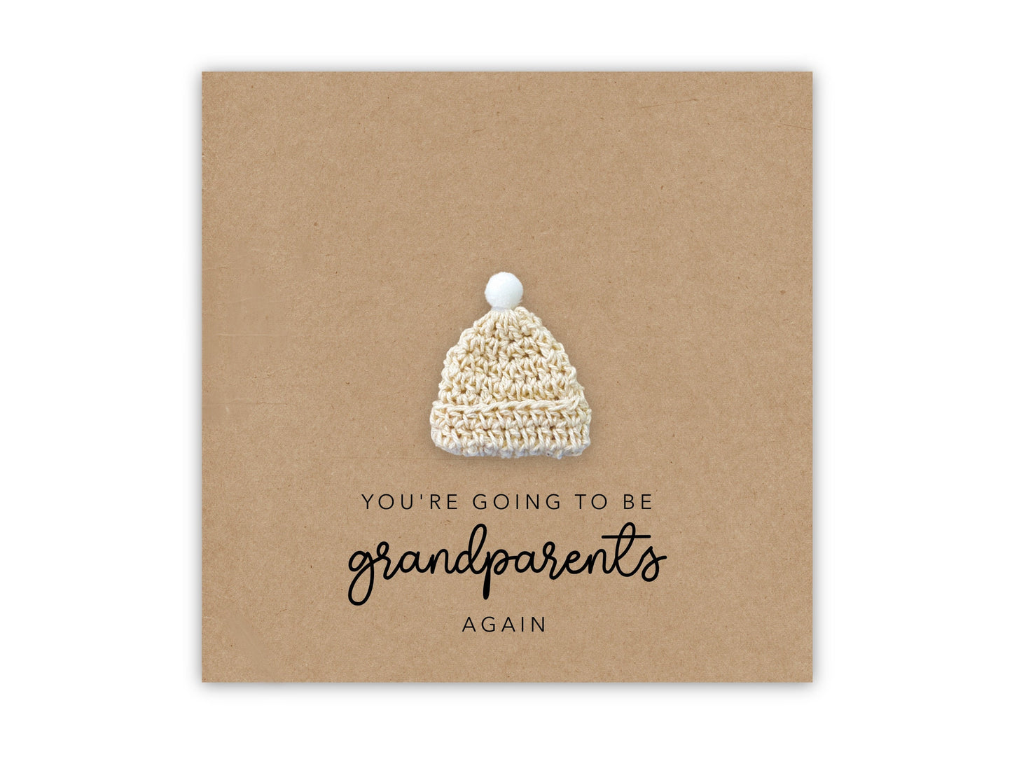 You're going to be a Grandparents card again, Pregnancy announcement Card, Grandad Grandma Nan to be, New Baby Pregnancy again, Grandparents