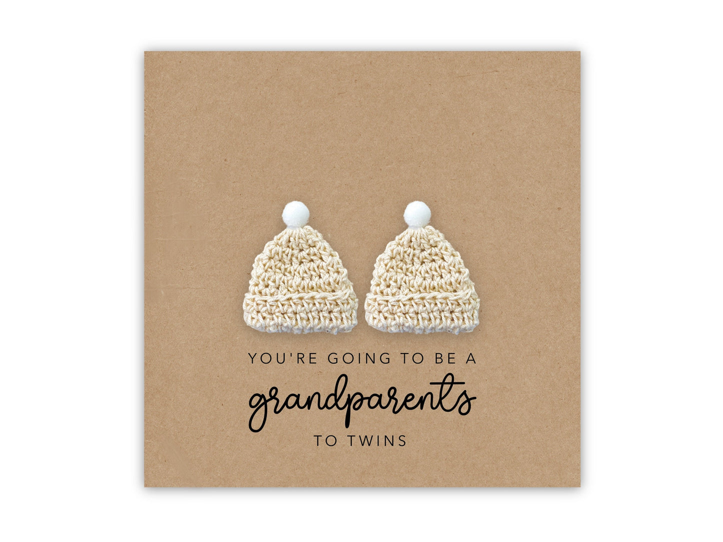 You're going to be a Grandparents to Twins card, Pregnancy announcement Twins Card, Grandad Grandma Nan to be, New Baby Pregnancy, Twin Baby