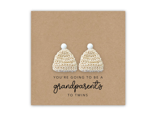 You're going to be a Grandparents to Twins card, Pregnancy announcement Twins Card, Grandad Grandma Nan to be, New Baby Pregnancy, Twin Baby