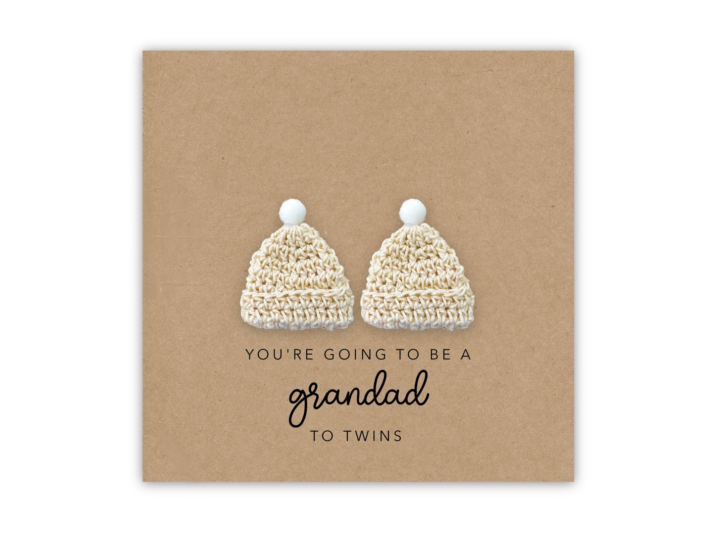 You're going to be a Grandad to Twins card, Pregnancy announcement Twins Card, Grandad Grandma Nan to be, New Baby Pregnancy, Twin Baby