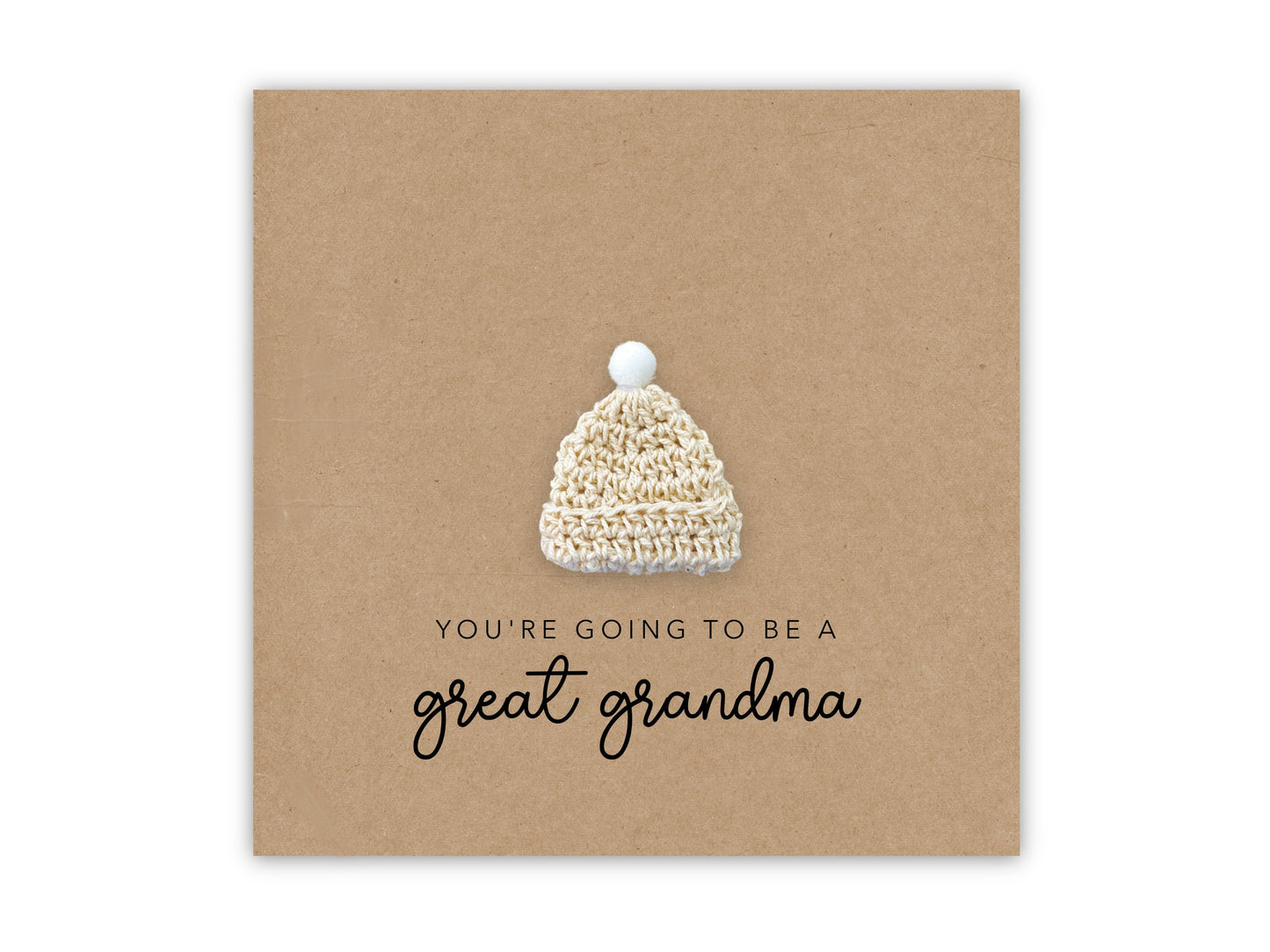 You're going to be a Great Grandma card, Pregnancy announcement Card, Great Grandad Grandma Nan to be, New Baby Pregnancy