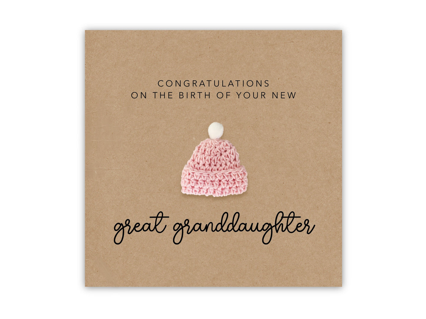 Congratulations Card For A Great Grandparent, Card For A New Grandma, Congratulations On The Birth On Your Great Granddaughter, New Baby