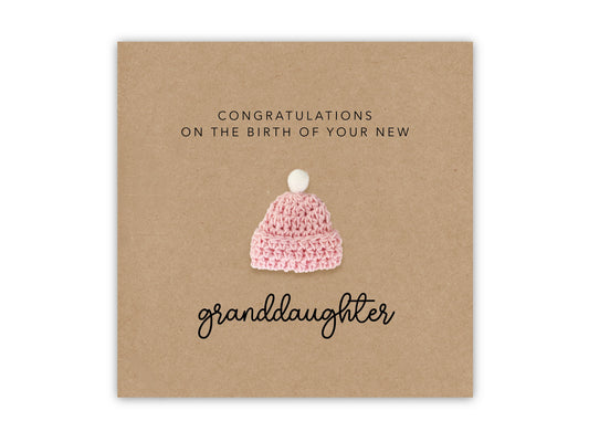 Congratulations Card For A Grandparent, Card For A New Grandma, Congratulations On The Birth On Your Granddaughter, New Baby Card, Recipient