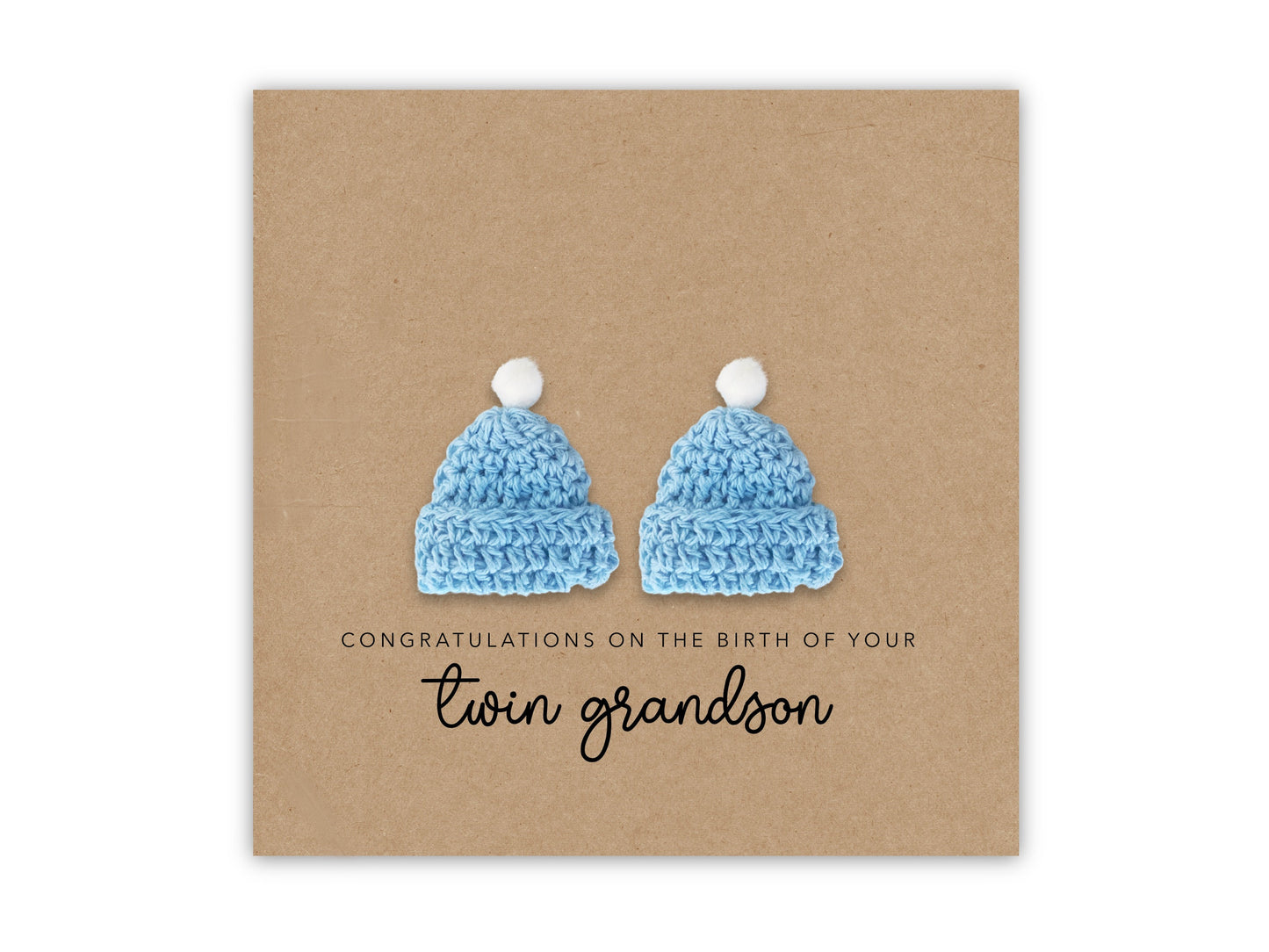 Congratulations Card For A Grandparent, Congratulations On The Birth On Your Twin Grandson, New Baby Card, Twin Grandson Card