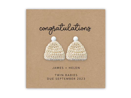 Personalised Congratulations you're expecting Twins, Pregnancy card, Parents to be card, New Parents Card, twins Expecting Baby Card