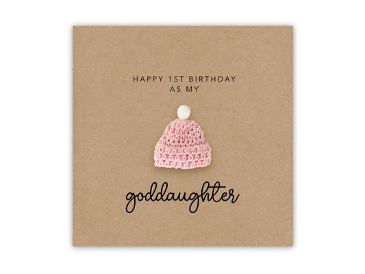 Happy 1st Birthday As My Goddaughter, Goddaughter Birthday, Happy Birthday Goddaughter, Birthday, Birthday Card Goddaughter, 1st Birthday