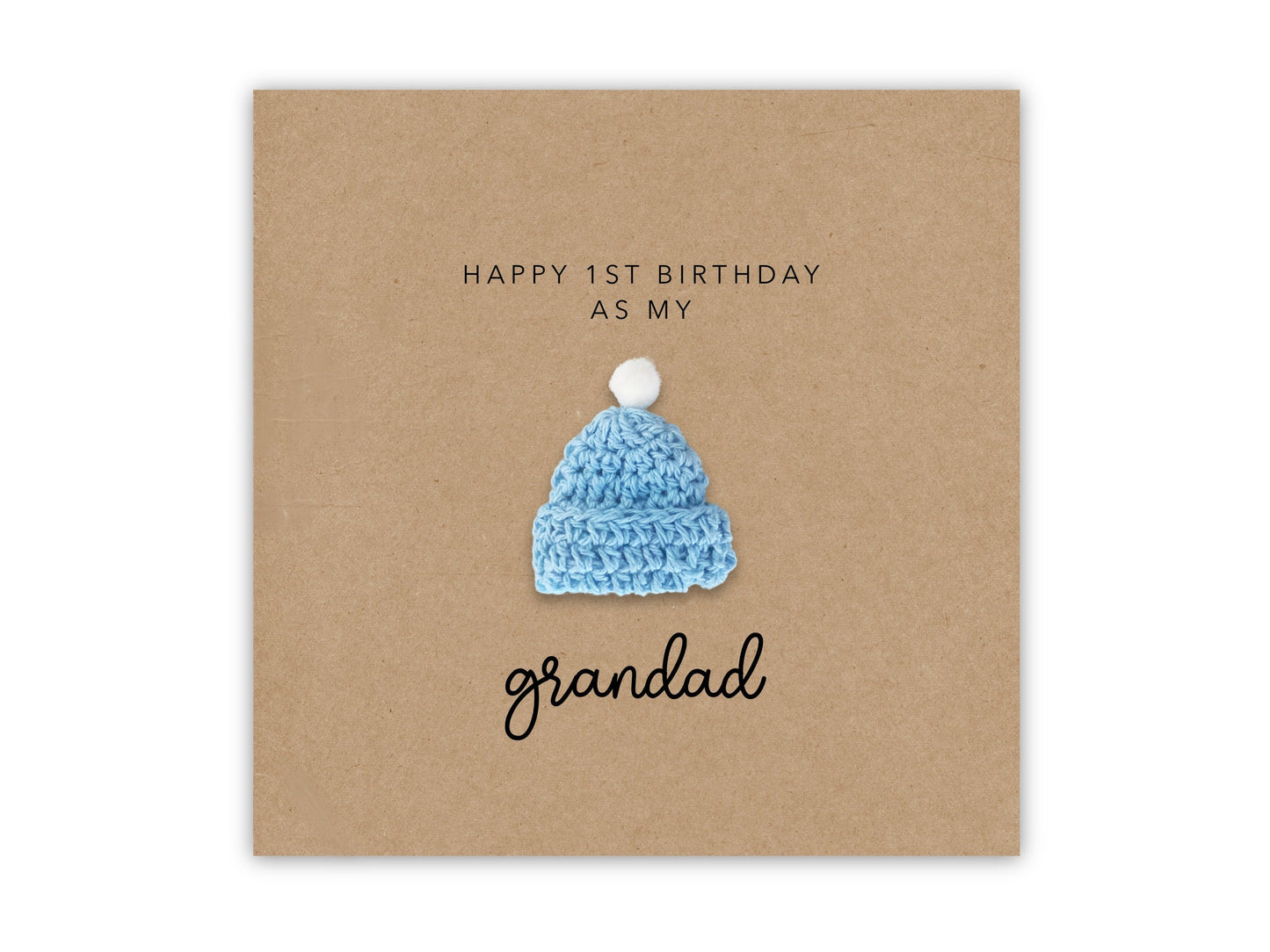 Happy 1st Birthday As My Grandad, Keepsake Birthday Card, Cute Birthday Card For Grandad From Baby, First Birthday Card, 1st Birthday