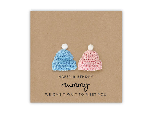 Mummy to be Birthday Twins Card, For My Mummy to be, Birthday Card For Mum to Twins, Pregnancy Birthday Card, Mum To Be Card From The Bump