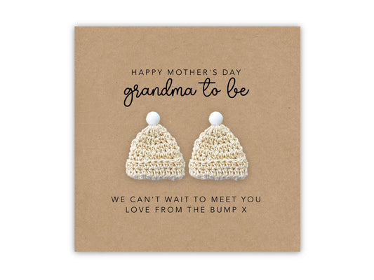 Grandma to be Mother's Day Card, For My Grandma To Be to Twins, Mother's Day Card For Mum, Twin Mother's Day Card, Card From The Bump Twins