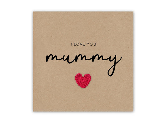 I Love You Mummy Happy Mothers Day, Personalised Mothers Day Card From Baby, Mummys Day Card From Child, Mummy Card