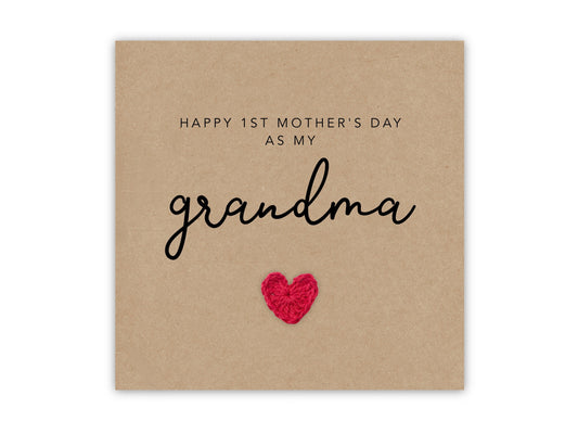 Grandma First Mothers Day Card, Happy First Mothers Day Card For Grandma, Mothers Day Card For Grandma, Grandma Mothers Day Card, First Gma