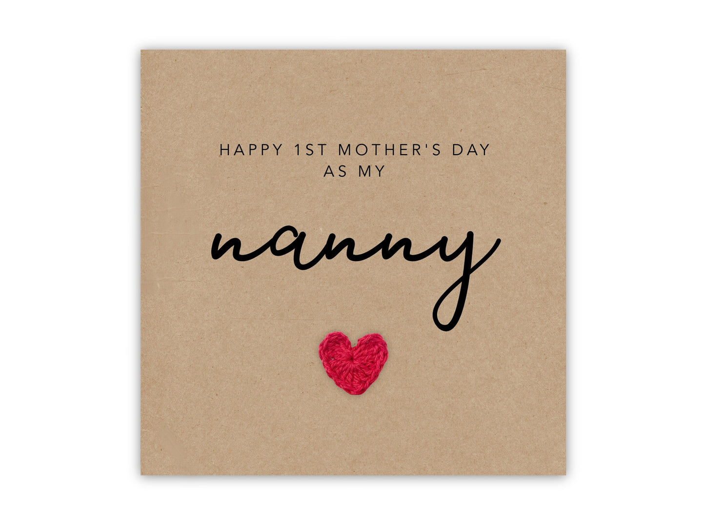 Nanny First Mothers Day Card, Happy First Mothers Day Card For Grandma, Mothers Day Card For Grandma, Grandma Mothers Day Card, First Nan