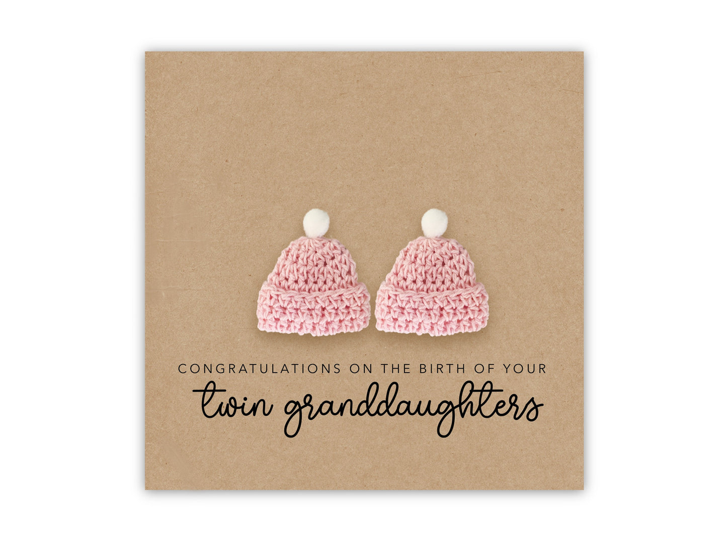 Congratulations Card For A Grandparent, Congratulations On The Birth On Your Twin Granddaughter, New Baby Card, Twin Granddaughter Card
