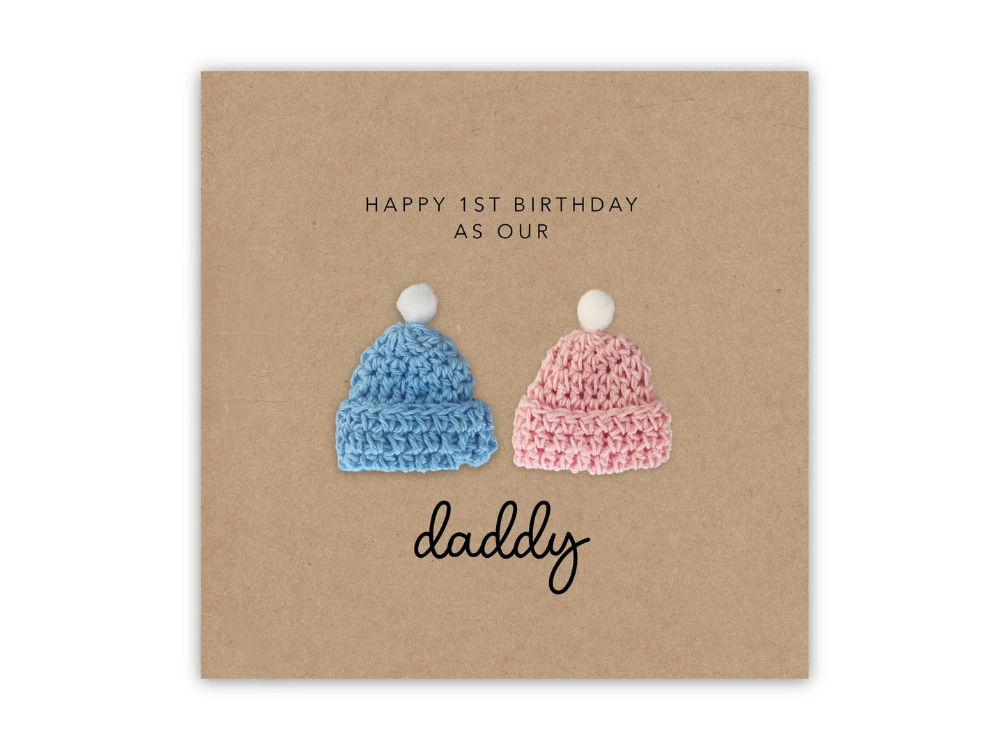 Happy 1st Birthday As Our Daddy, Keepsake Birthday Card, For Daddy, 1st First Birthday Card For Daddy, Cute Birthday Card, For Dad, Twins