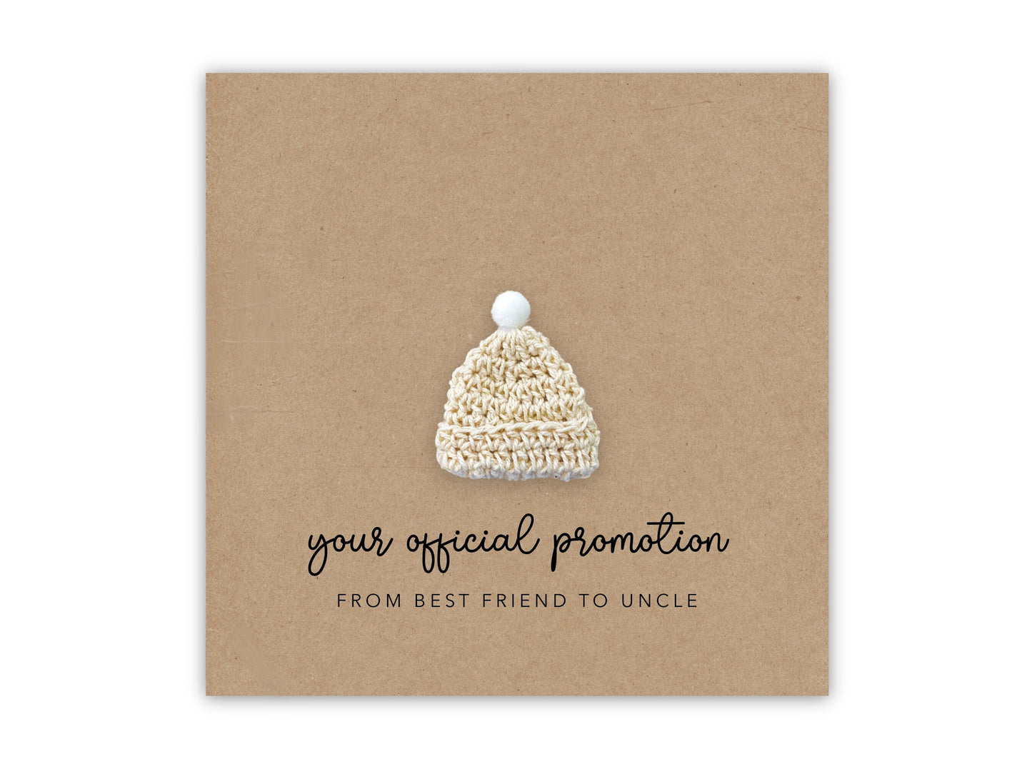 Pregnancy Announcement Card, Your Official Promotion Notice From Best Friend To Uncle, Baby reveal, Baby Announcement Card to Uncle