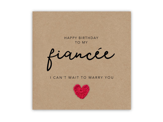 Fiance Birthday Card, Happy Birthday To My Fiancee, Birthday Card Fiancee, Future Wife  Birthday Card, Happy Birthday Wife to be Card