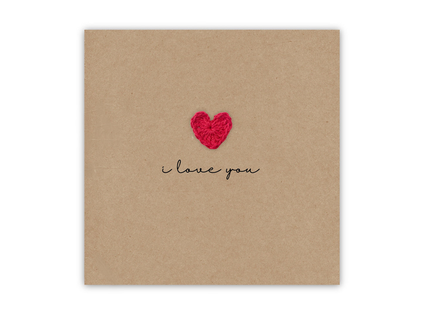 Simple I love you Valentines Wedding Card  - Card for girlfriend boyfriend  -  Card from husband to say I love you - Send to recipient