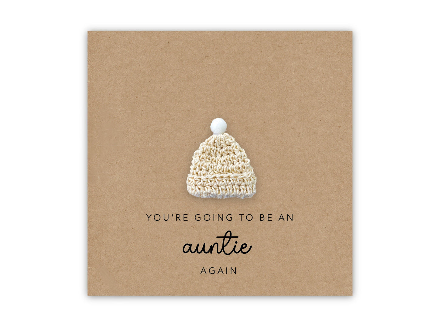 Pregnancy Announcement Card, Baby Announcement Card, Surprise Baby Reveal, Auntie Again Card, You're Going to be an Auntie, Expecting Baby