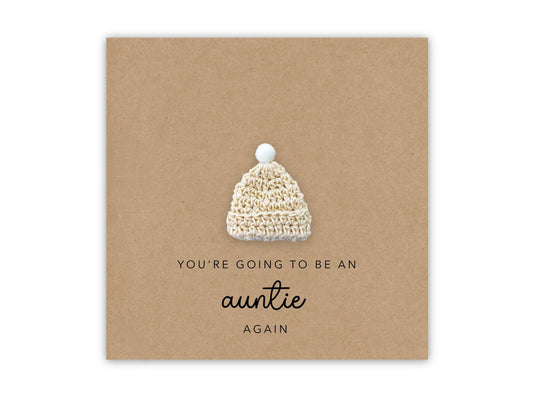 Pregnancy Announcement Card, Baby Announcement Card, Surprise Baby Reveal, Auntie Again Card, You're Going to be an Auntie, Expecting Baby