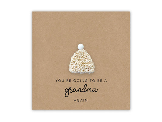 You're going to be a Grandma again card, Pregnancy announcement Card, Grandad Grandma Nan to be, New Baby Pregnancy, Grandma Again Card