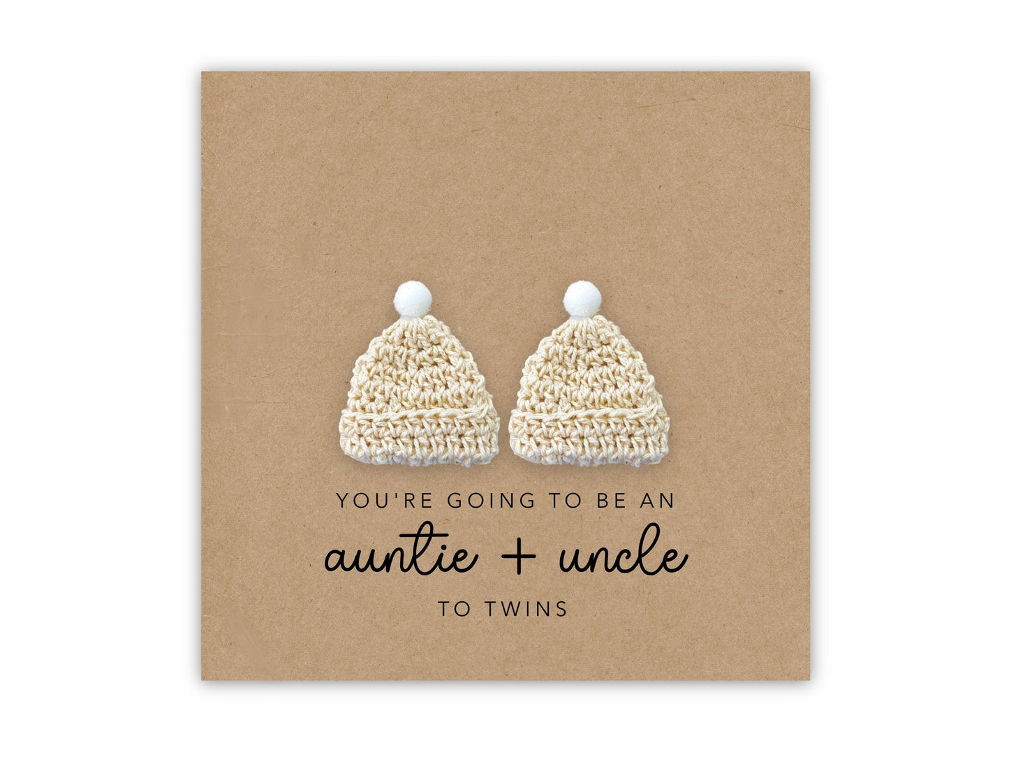 Pregnancy Announcement Card, Baby Announcement Card, Surprise Baby Reveal, New Twin Uncle Card, You're Going to be an Uncle to Twins