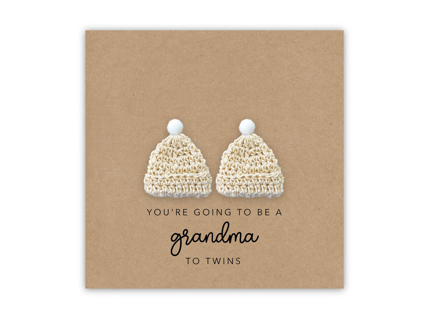 You're going to be a Grandma to Twins card, Pregnancy announcement Twins Card, Grandad Grandma Nan to be, New Baby Pregnancy, Twin Baby