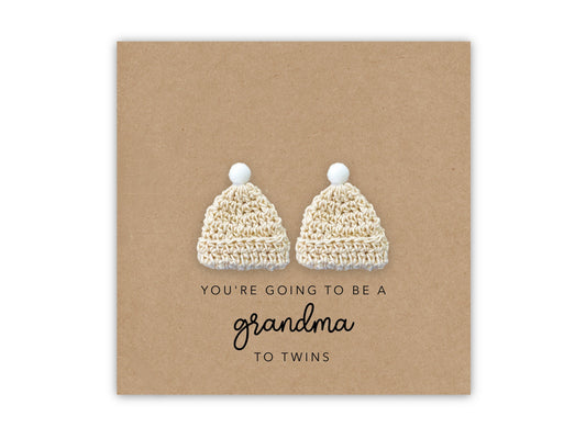 You're going to be a Grandma to Twins card, Pregnancy announcement Twins Card, Grandad Grandma Nan to be, New Baby Pregnancy, Twin Baby