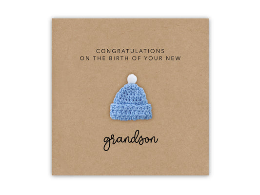 Congratulations Card For A Grandparent, Card For A New Grandma, Congratulations On The Birth On Your Grandson, New Baby Card, Recipient