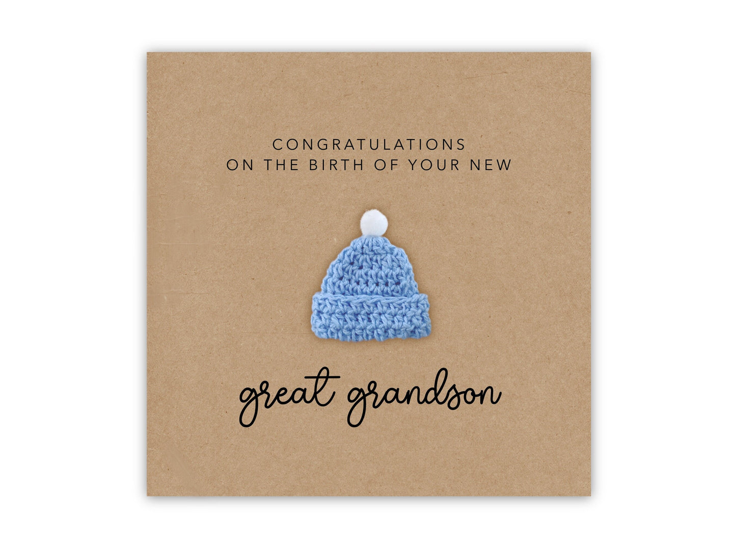 Congratulations Card For A Great Grandparent, Card For A New Grandma, Congratulations On The Birth On Your Great Grandson, New Baby Card