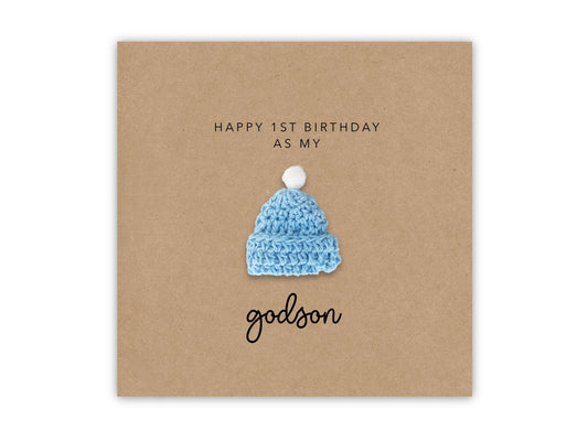 Happy 1st Birthday As My Godson, Godson Birthday, Happy Birthday Godson, Birthday, Birthday Card Godson, 1st Birthday