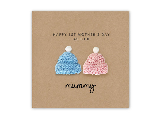 Happy 1st Mothers Day to Twins card, First Mothers Card for mum, Mothers from baby, Mothers Day Mum Card 1st Mothers Day Card for Mum, Twins