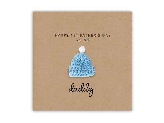 Happy 1st Fathers Day card, Simple First Fathers Card for dad, Father Day from baby, Fathers Day Dad Card 1st Daddy, 1st Fathers Day