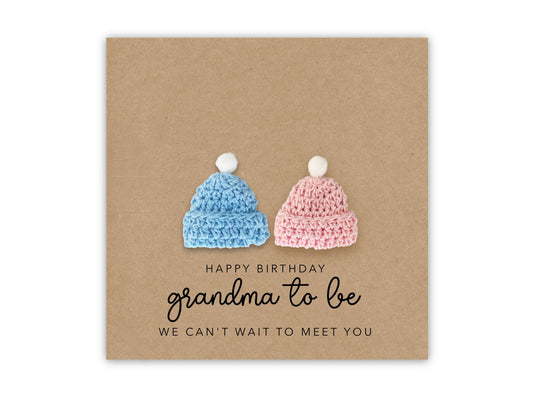 Grandma to be Birthday Twins Card, For My Grandma to be, Birthday Card For Gran to Twins, Pregnancy Birthday Card, Nan To Be Card From Bump